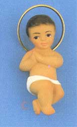 Gesù Bambino in gesso con le mani giunte cm. 6