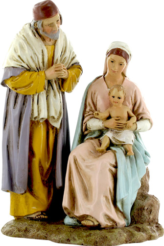 Natività in resina cm. 16 su base