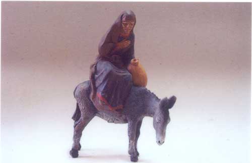 Vecchia sull'asino