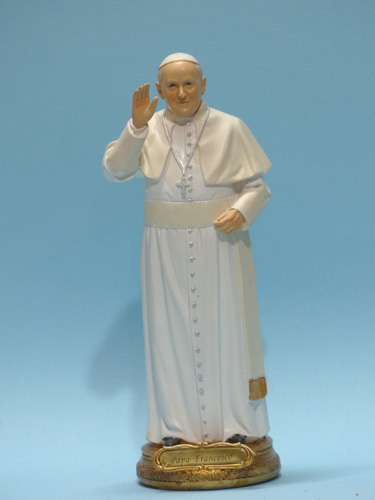 Papa Francesco statua in resina cm. 20