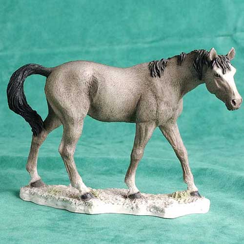 Cavallo in piedi grigio cm. 17,5 x 13