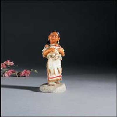 Bimba con bambole cm. 5 x 10,5