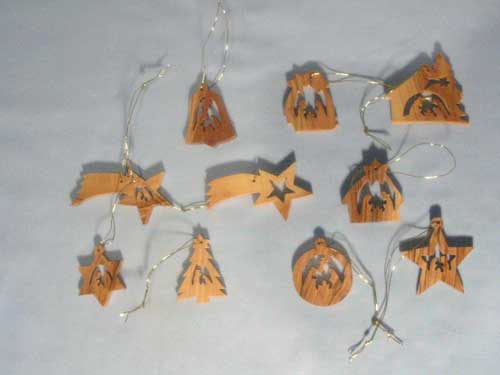 serie 10 pezzi ornamenti  Natale mini