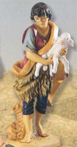 Pastore con agnello in braccio