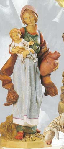 Donna con bambino in braccio
