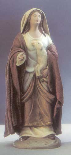 Pastora con agnello in braccio