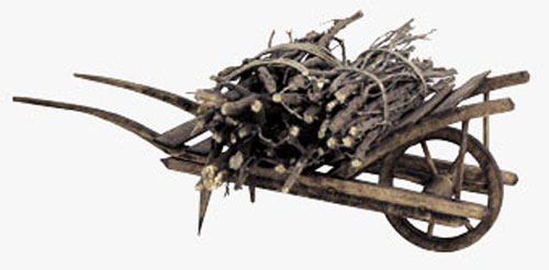 Carriola con fascine L. cm. 11