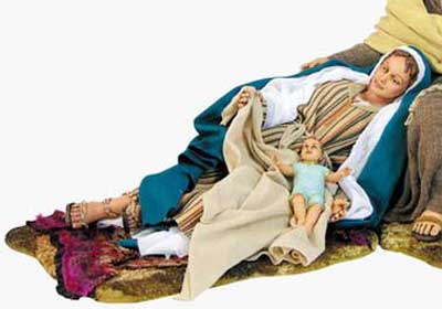 Madonna distesa con bambino