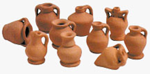VSMI Set 10 anfore in terracotta cm.2