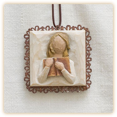 Love of Learning  Metal-edged ornament cm. 4