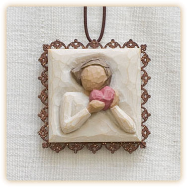From the Heart Metal-edged ornament cm. 4