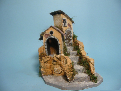 Gruppo case in cartoncino-sughero cm. 14x18x16