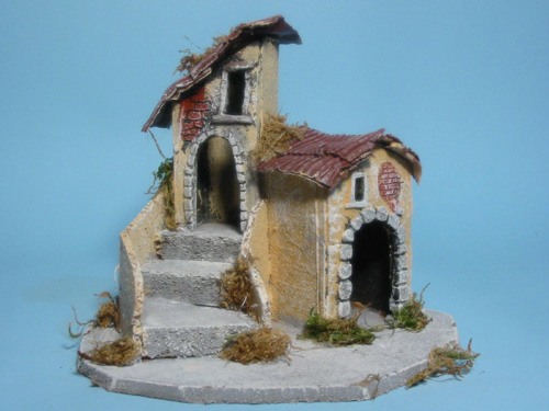 Gruppo case in cartoncino-sughero cm. 13x12x11