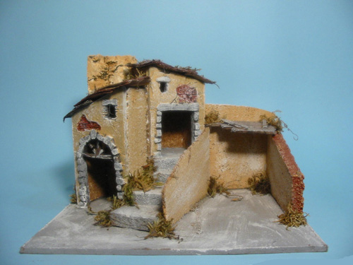 Gruppo case in cartoncino-sughero cm. 20x16x15