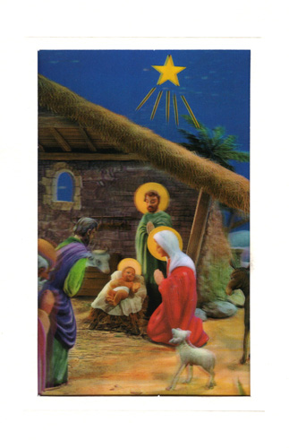 Biglietto cartolina Presepio 3D cm. 11,5 x 17