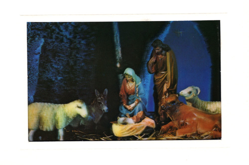 Biglietto cartolina Natività 3D cm. 17 x 11,5
