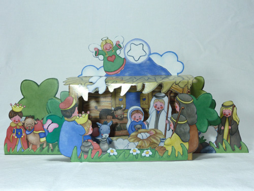 Presepio bambini 3D cm. 31,5 x 4,5 x 15,5