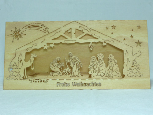 Biglietto Visita dei Magi in legno cm. 21 x 6 x 9,5