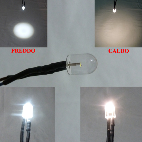 Led Bianco Caldo 12V mm 8