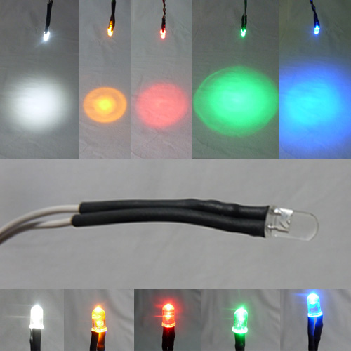 LED Giallo Ambra 12V mm 5