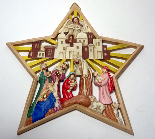 Stella con natività cm. 23 x 23